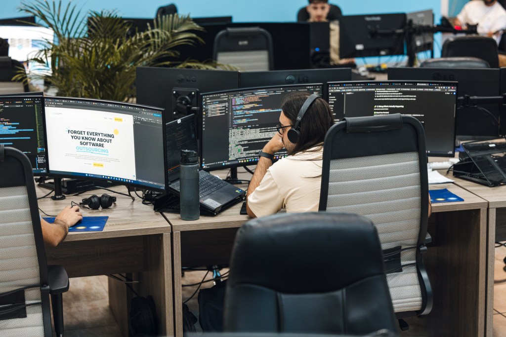 Software developers at work