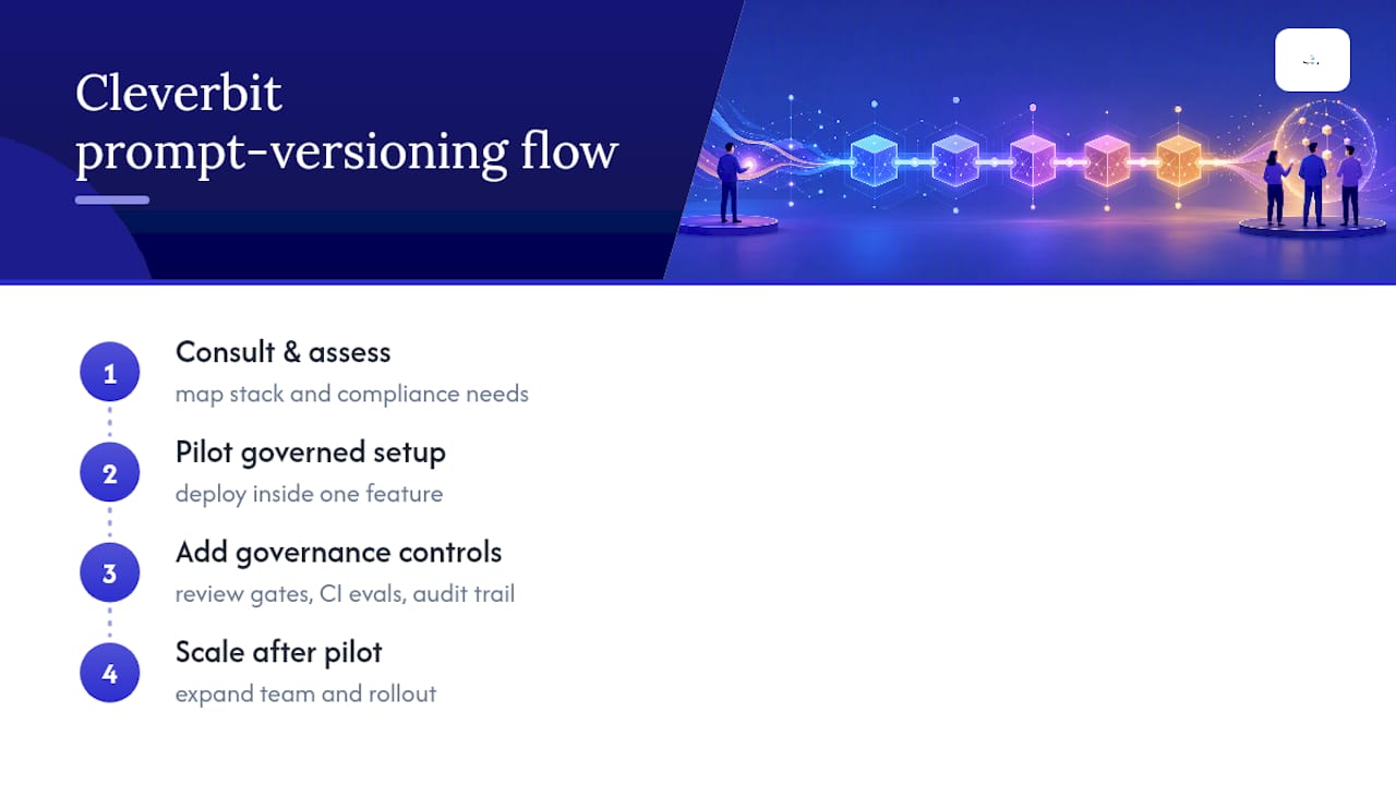 How Cleverbit implements prompt versioning and governance in production — overview diagram